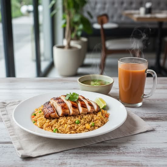 131. Thai Style Grilled Chicken Fried Rice 泰式燒雞炒飯